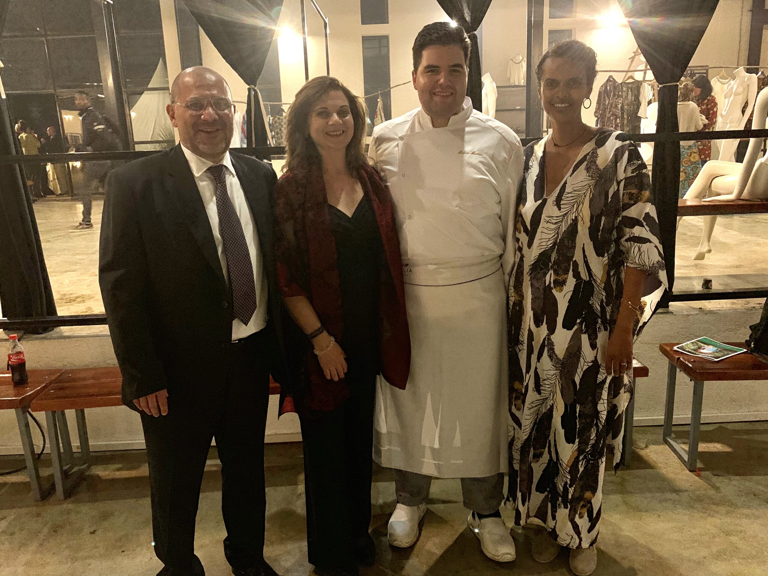 Mattia Martino, Ambasciatore Arturo Luzzi con sua moglie e la famosa stilista Anna Getaneh